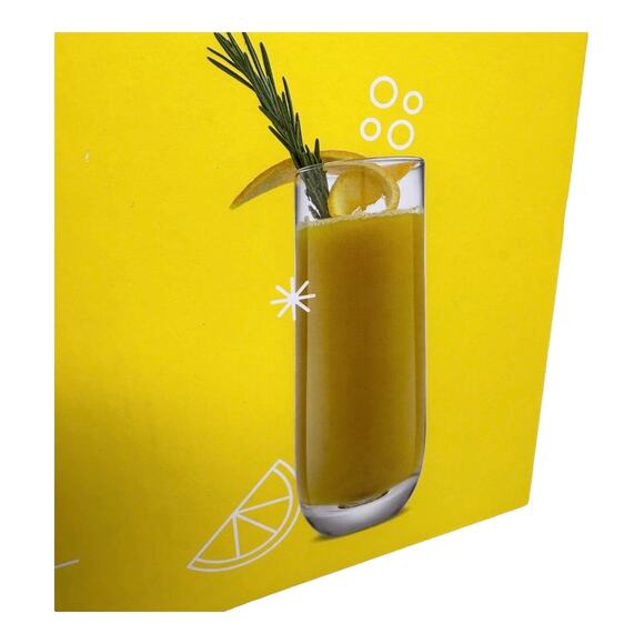 JoyJolt Milo Stemless Champagen Flutes Set 8 Crystal Glasses 9.5oz Highball NIB - Picture 4 of 8